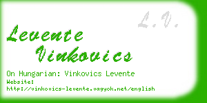 levente vinkovics business card